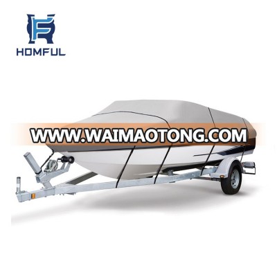 Homful 12-14' Heavy Duty 600D Marine Grade Polyester Canvas Trailerable Waterproof Universal Boat Cover