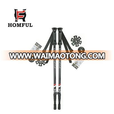 Homful durable aluminum mountain climbing stick, adjustable anti-shock alpenstock, trekking pole