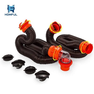 HOMFUL Hot Sale Sewage Tank Suction Pipe Connector RV Sewer Hose Kit Floor Drain Plastic Pipe RV Sewer Hose